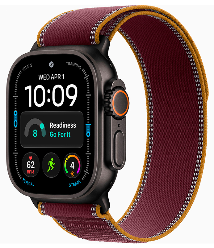 Смарт-часы Apple Watch Ultra 4 49mm Black Titanium Case with Burgundy Trail Loop (S/M)