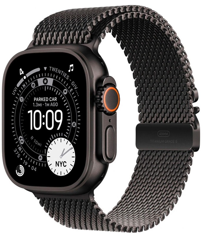 Смарт-часы Apple Watch Ultra 3 49mm Black Titanium Case with Black Titanium Milanese Loop (M)