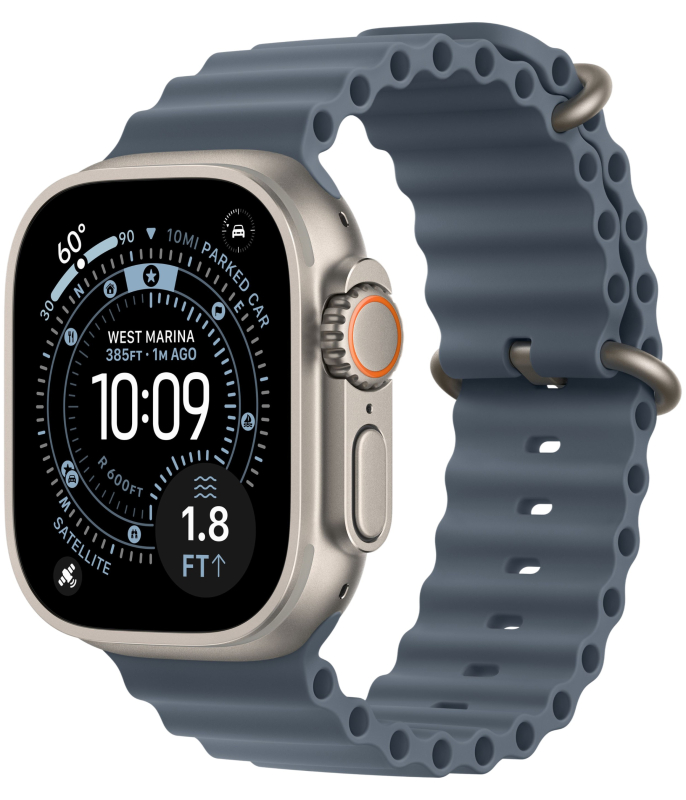 Смарт-часы Apple Watch Ultra 3 49mm Natural Titanium Case with Anchor Blue Ocean Band (One Size)