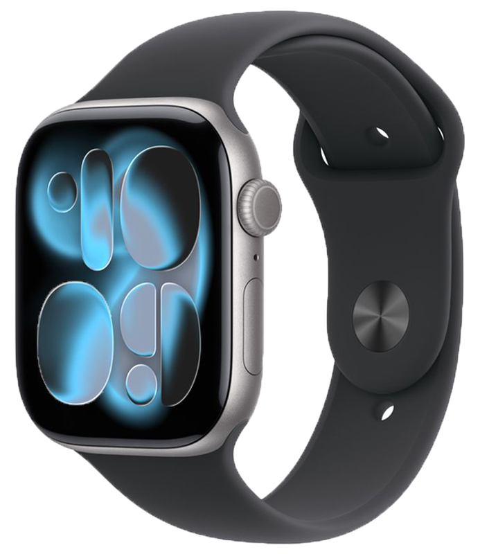 Смарт-часы Apple Watch Series 11 42mm Space Grey Aluminium Case with Black Sport Band (S/M)