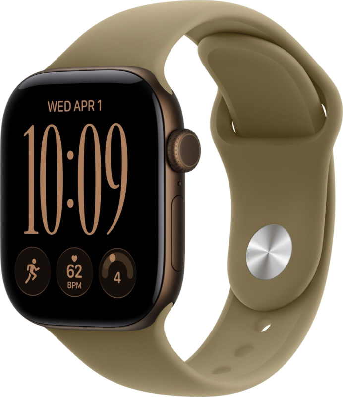 Смарт-часы Apple Watch Series 12 46mm Dark Bronze Aluminum Case with Olive Sport Band (S/M)