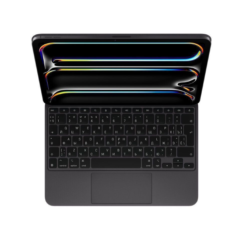 Клавиатура Apple Magic Keyboard with Trackpad для iPad Pro 11 (2024) русская (нейлон с подставкой) (черный) (MWR23)
