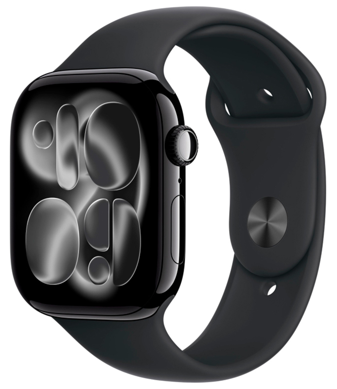 Смарт-часы Apple Watch Series 11 42mm Jet Black Aluminium Case with Black Sport Band (M/L)